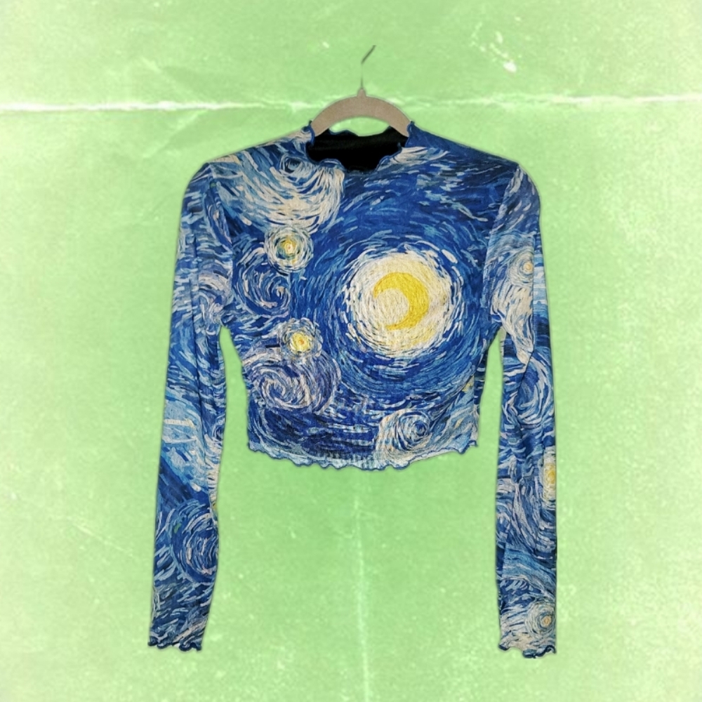 Medium Starry Night Crop Top